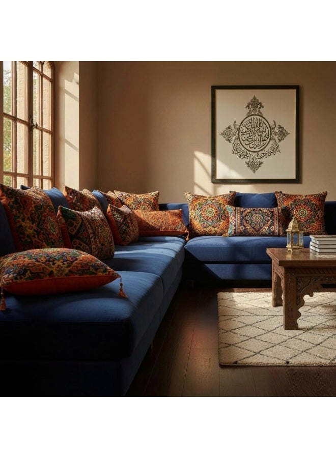 Ramadan Khayami Decorative Cushion Square 45 x 45 cm  Design Soft Fabric Accent for Sofa Chair Living Room Seasonal Decor Refresh - Image 4